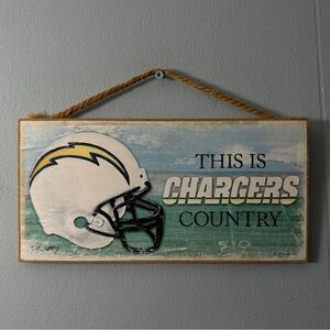 Love & Laughter “This is Charger Country” Wooden Sign. Size 5”X10”. Indoor use.